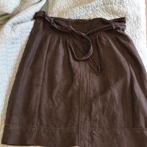 Olive color linen skirt